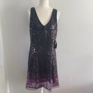 JS Boutique collection dress | 12 | black & purple